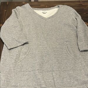 Gray V-Neck Women's Sweater